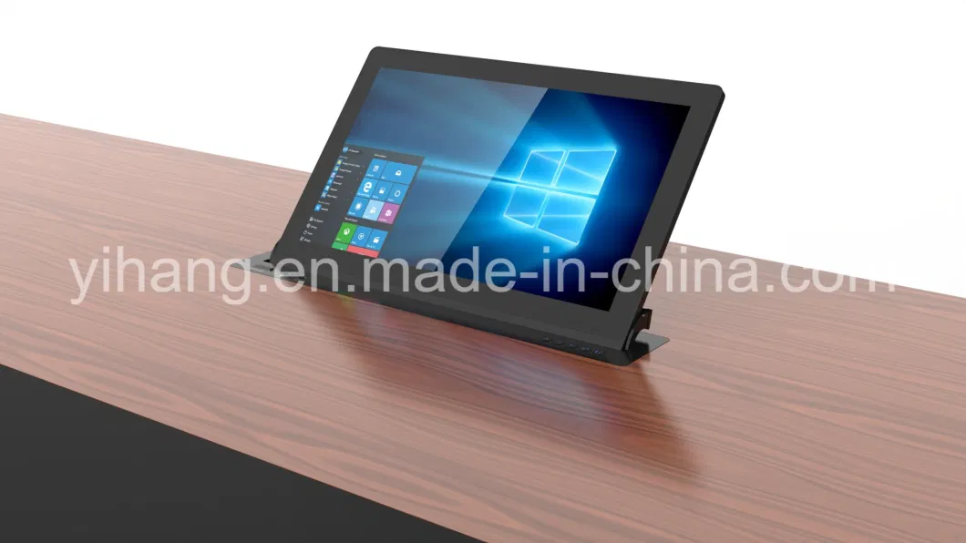 ODM Paperless Meeting Room Conference System Pop up Hidden Computer LCD Desk TV Monitor Motorized Lift