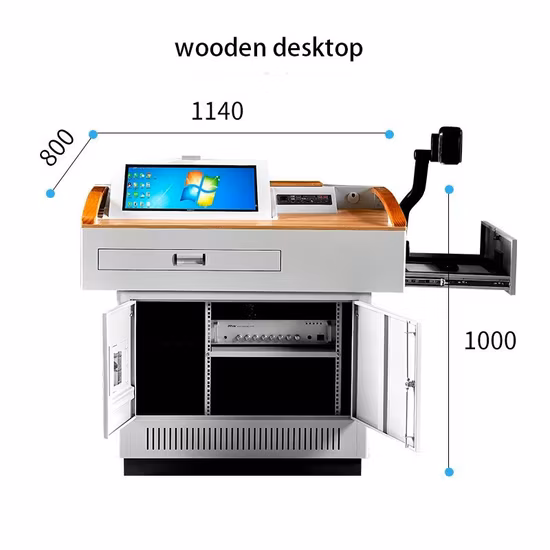 Scrivania multimediale di alta qualità Modello caldo Podio digitale intelligente Podio multimediale Podio leggio Podio didattico per la scuola